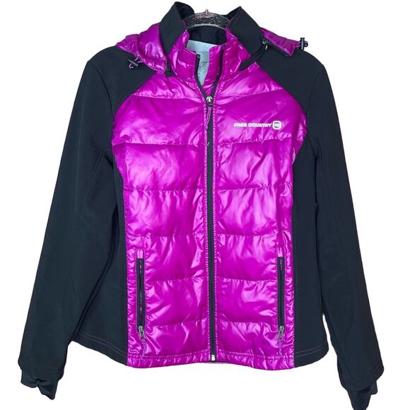 Free Country Winter Utility Jacket MAGENTA & Black - Picture 2 of 14